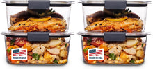 Rubbermaid Brilliance Tritan Plastic Food Storage Containers BPA Free Airtight Lids Ideal for Lunch Meal Prep & Leftovers Set of 5 (3.2 Cup)