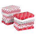 12 SHIRT BOXES XMAS RED SILVER
