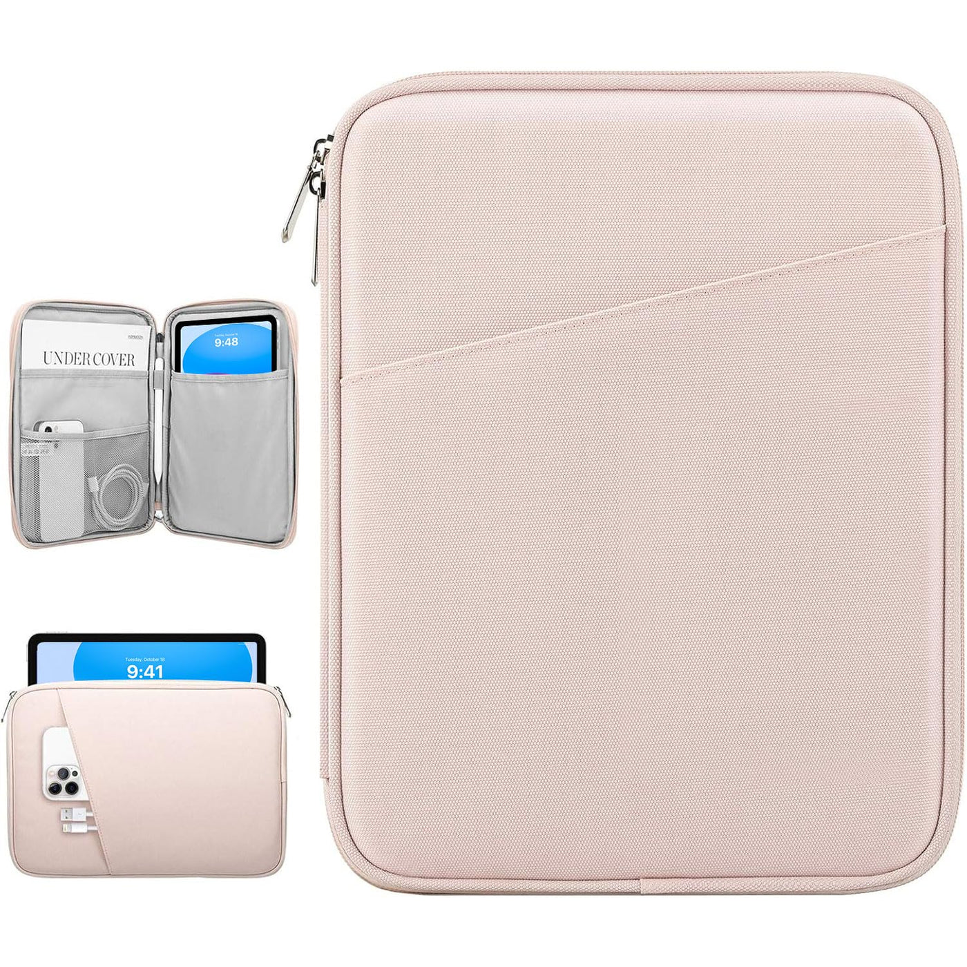 Dadanism 9-11" Tablet Sleeve Bag Carrying Case for iPad (A16) 11th Gen 11", iPad 10th Gen 10.9" Air 5/4, iPad Air M4/Pro 11", iPad 9/8/7th, Galaxy Tab A11+ Plus 11", Remarkable 2 10.3", Black