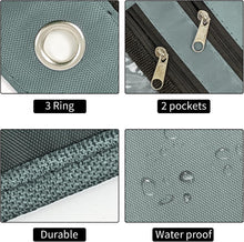 YoeeJob 2 Pack 1 Inch Expandable Zipper Pencil Pouches with Clear Window for 3 Ring Binder, Suitable for School & Office (Grey)