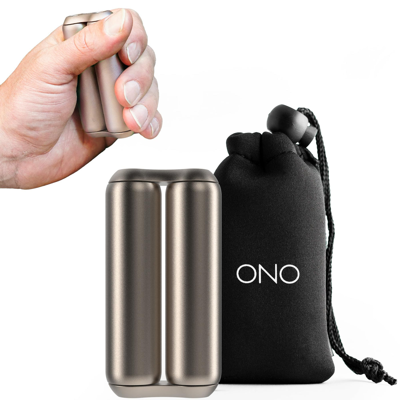 ONO Roller - Handheld Fidget Toy for Adults | Help Relieve Stress, Anxiety, Tension | Promotes Focus, Clarity | Compact, Portable Design (Black, Junior Size - ABS Plastic)