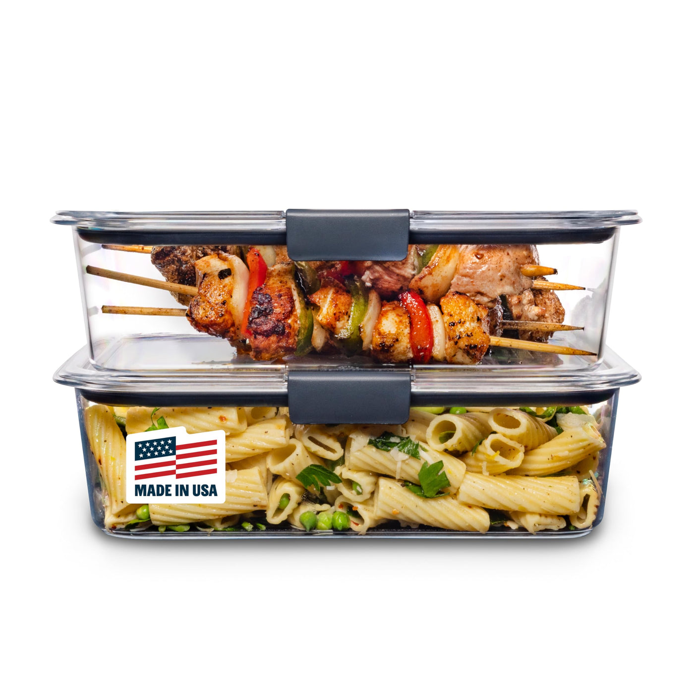 Rubbermaid Brilliance Tritan Plastic Food Storage Containers BPA Free Airtight Lids Ideal for Lunch Meal Prep & Leftovers Set of 5 (3.2 Cup)