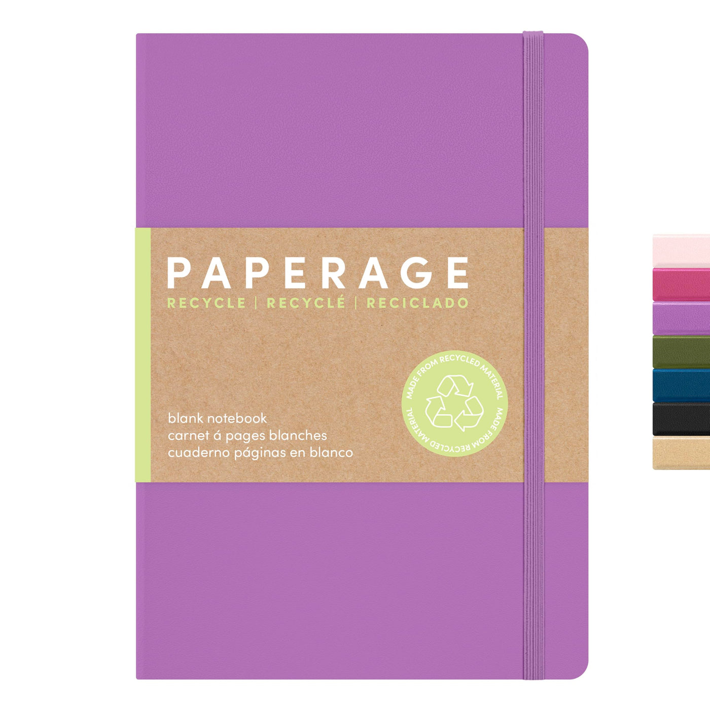 PAPERAGE Recycled Lined Journal Notebook, (Kraft), 160 Pages, Medium 5.6 in x 8 in - 100 GSM Thick Paper – College Ruled, Hardcover Journaling Notebook for Work, School & Note Taking