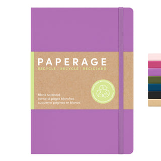 PAPERAGE Recycled Lined Journal Notebook, (Kraft), 160 Pages, Medium 5.6 in x 8 in - 100 GSM Thick Paper – College Ruled, Hardcover Journaling Notebook for Work, School & Note Taking