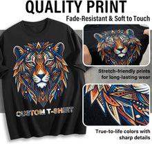 Custom T Shirts with Photo/Logo/Text - Personalized Comfort Cotton Tee for Men Women Design Your Own Shirt Front & Back Print