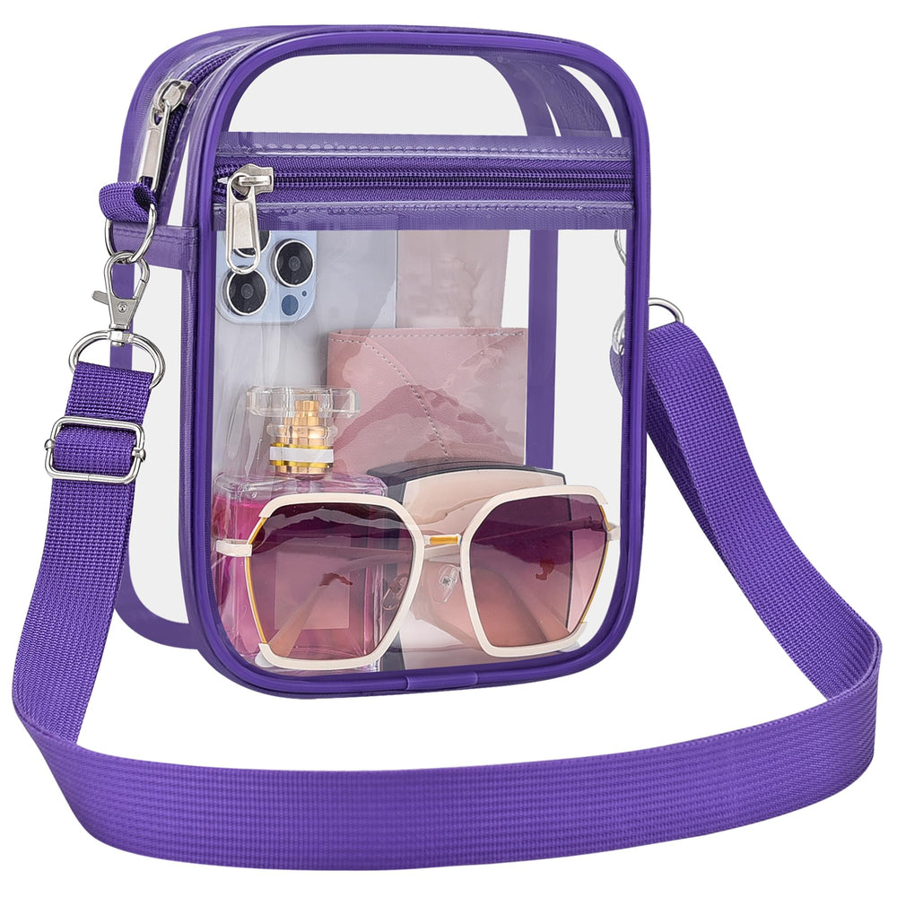 Clear Bag Stadium Approved Clear Purse for Women Clear Crossbody Bag for Stadium Events Concerts Festivals