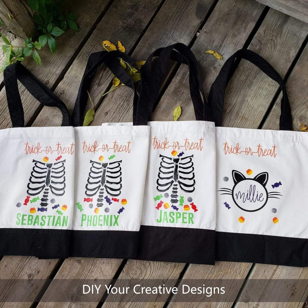 TOPDesign 1 | 3 | 6 | 12 | 24 Pack Super Strong Large 12oz Cotton Canvas Tote Bag, Reusable Grocery Shopping Cloth Bag, Fashionable Two-Tone Tote for Crafts, DIY Your Creative Designs (Pack of 1)