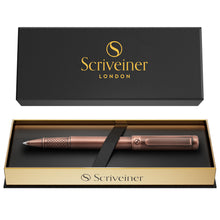 Scriveiner Black Lacquer Rollerball Pen - Stunning Luxury Pen, Real Gold Plating, Schmidt Ink Refill, Best Roller Ball Gift Set for Men & Women, Professional, Executive Office, Nice Pens