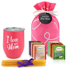 Tea and Coffee Lovers Gift Set - Includes Temperature Retention Cup, 3 Fresh Roasted Full Pot Ground-Coffee Samplers, 6 Special Blend Teabags & Honey Presented in Beautiful Gift Bag For Women & Men