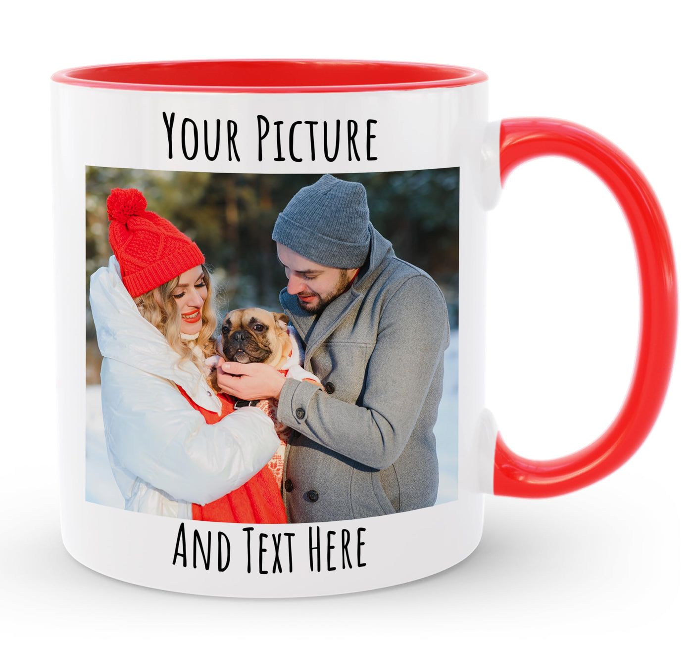 Personalized Coffee Mug | Custom Photo Text and Logo Ceramic Mug | Customized 11 Oz Tea Cup for Men & Women | Unique Gift Idea - Taza Personalizadas Design with Picture or Message | White