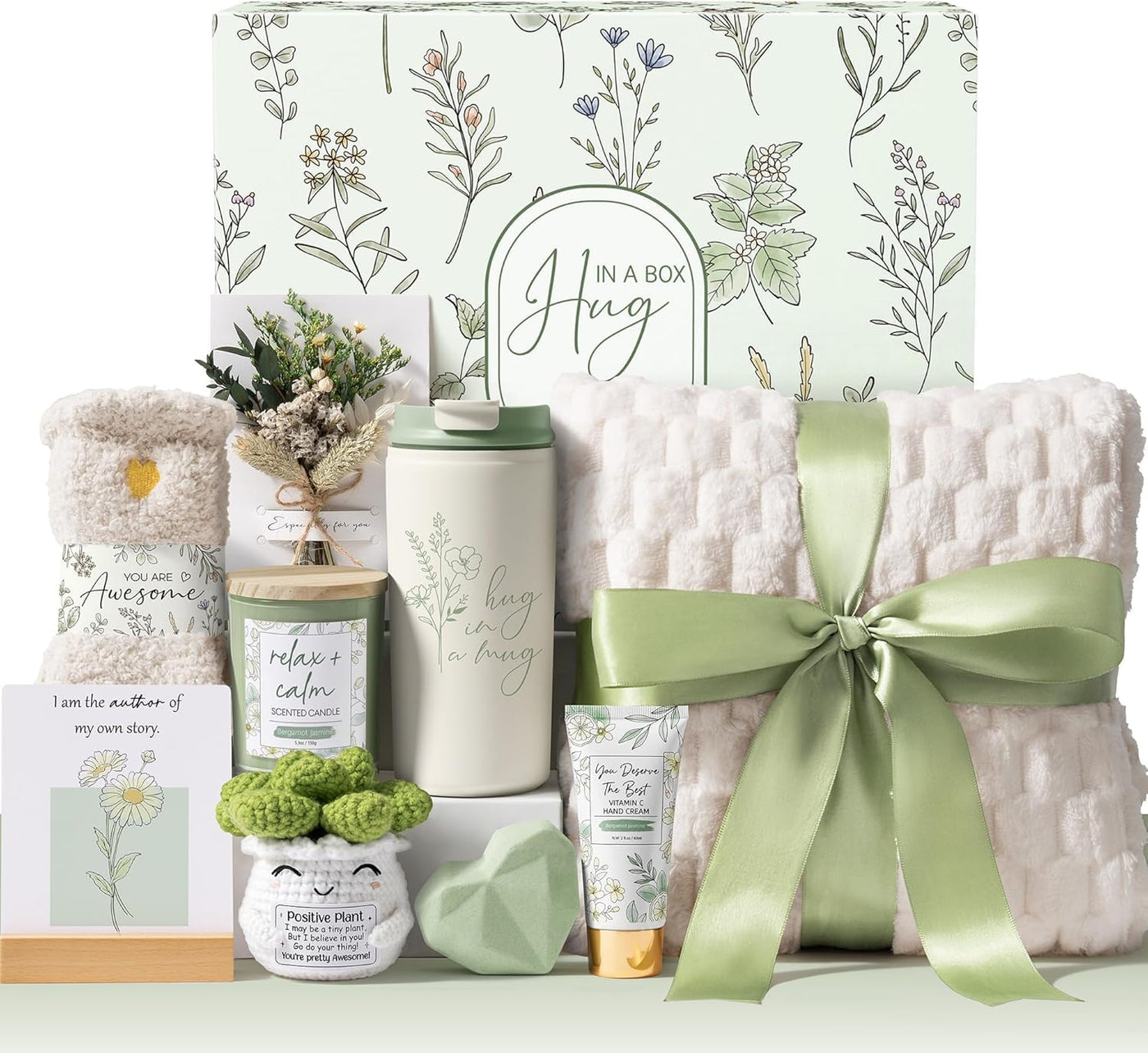 Birthday Gifts for Women Self Care Get Well Soon Gift Baskets, Spa Care Package After Surgery Thinking of You Inspirational Cancer Feel Better Sympathy Unique Gifts Set for Women Mom Her Friend Sister