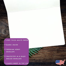 Artistic Welcome Card with Kraft Envelope, Premium White Cardstock, 5x7 Inch, Made in USA for welcome to the team card, housewarming, new baby, new home congratulations cards - 1225