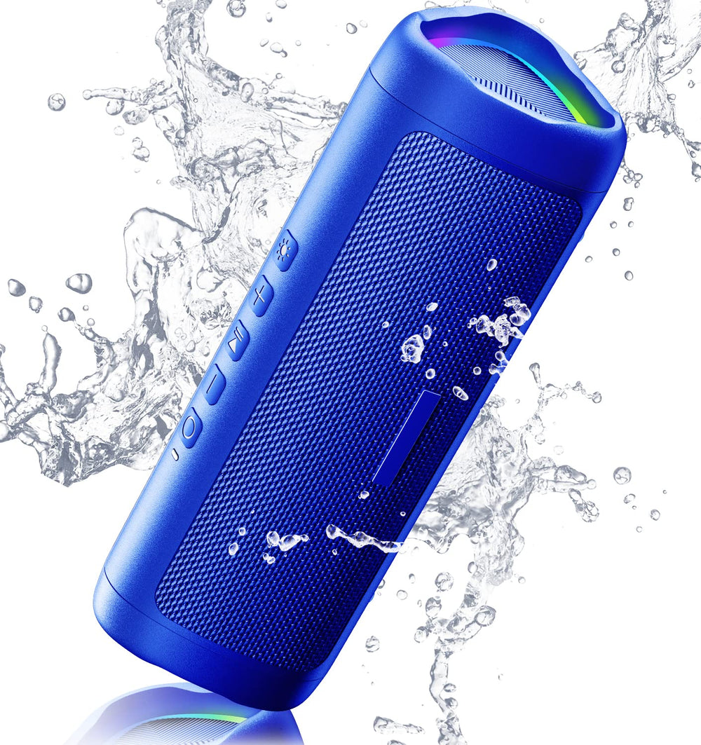 Bluetooth Speaker, 20W HD Sound, Portable Wireless, IPX5 Waterproof, Up to 24H Playtime, TWS, for Home/Party/Outdoor/Camping/Beach Essentials, Birthday Gift for Fathers Day Men Dad Husband (Black)
