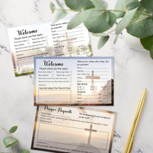151Pcs Church Visitor Cards Set Welcome Prayer Request Cardstock with Tent Sign for Greeting Religious Occasions