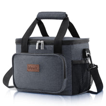 Lifewit Medium Lunch Bag, Insulated Lunch Box, Soft Cooler Cooling Tote for Adult Men Women, Black 12-Can (9L)