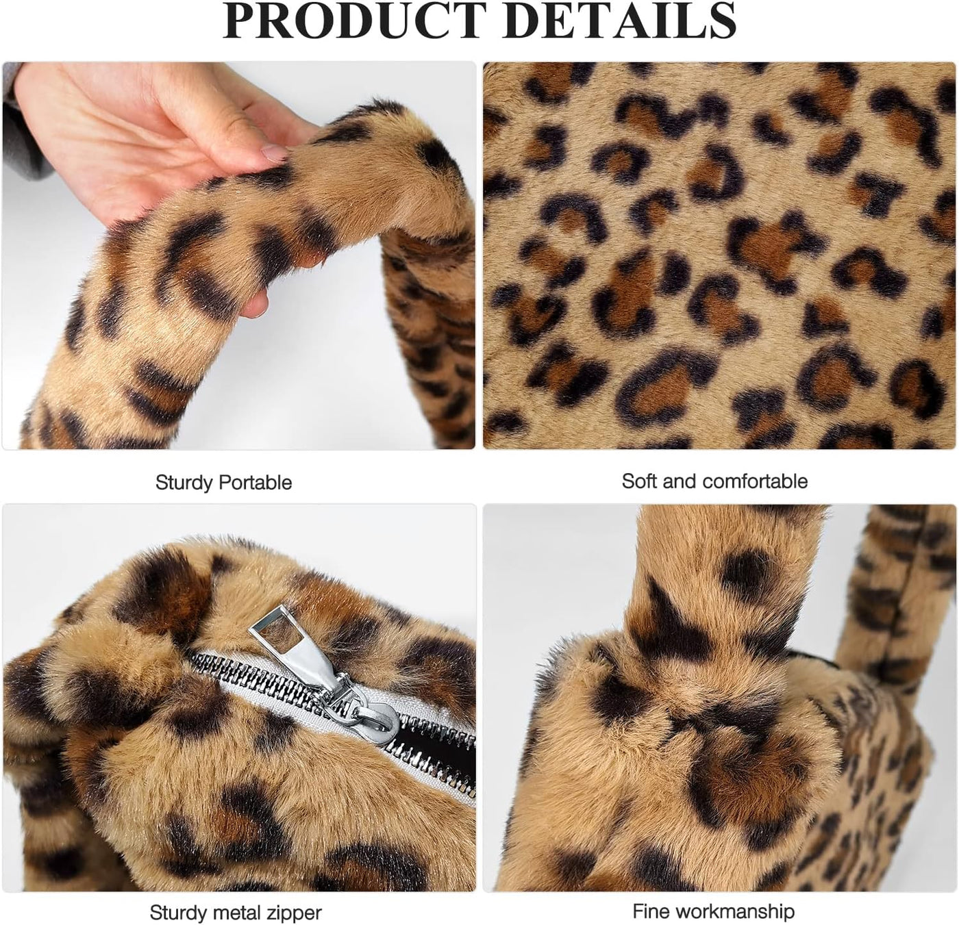 Fuzzy Tote Bag Y2K Fluffy Shoulder Bag Women Furry Purse Large Cute Plush Bag Ladies Faux Fur Bag for Autumn and Winter