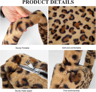 Fuzzy Tote Bag Y2K Fluffy Shoulder Bag Women Furry Purse Large Cute Plush Bag Ladies Faux Fur Bag for Autumn and Winter