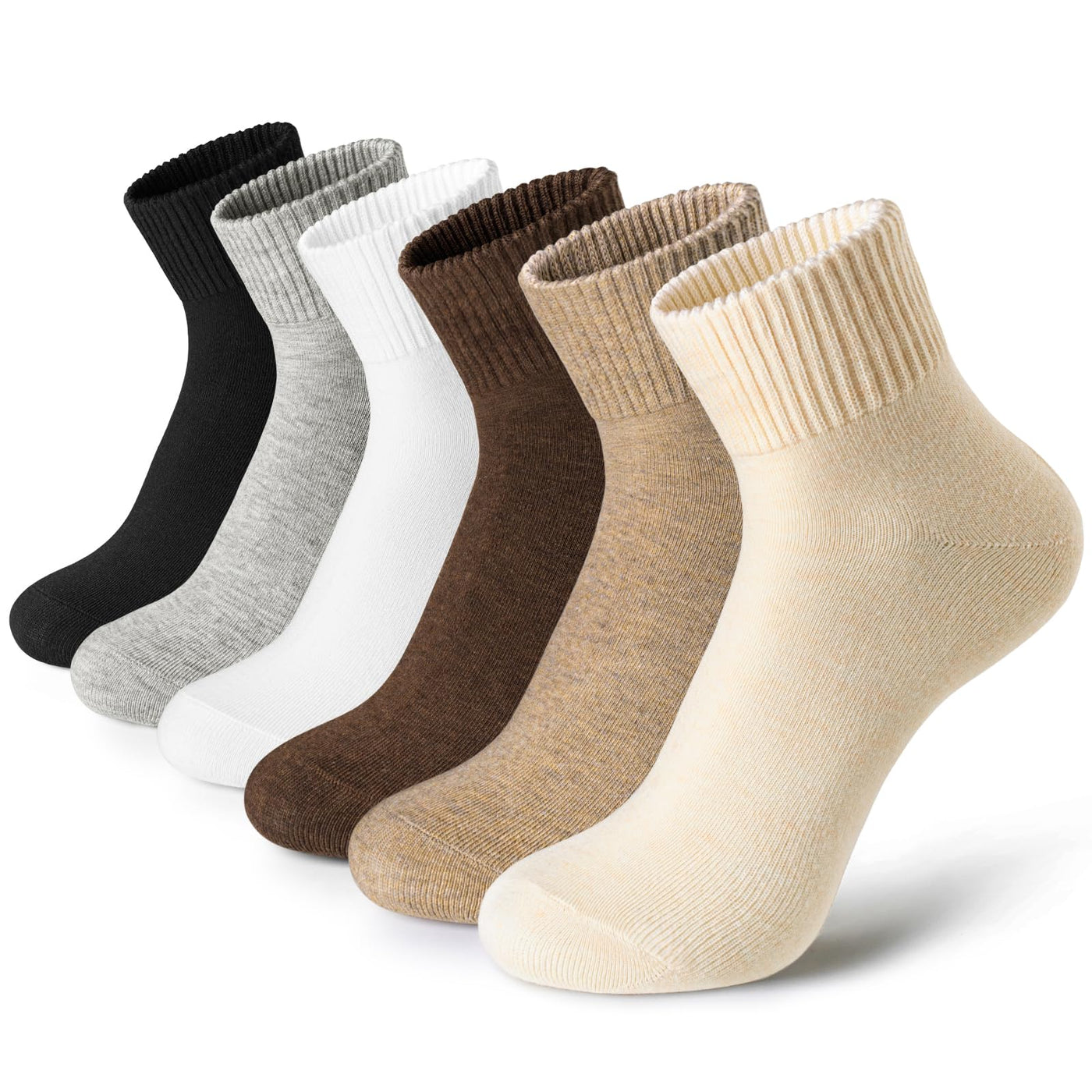 Cotton Women Boot Socks: Aesthetic Soft Crew for Fall Winter Size 6-11 (3/6 Pack)