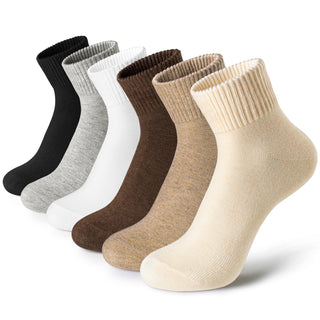 Cotton Women Boot Socks: Aesthetic Soft Crew for Fall Winter Size 6-11 (3/6 Pack)