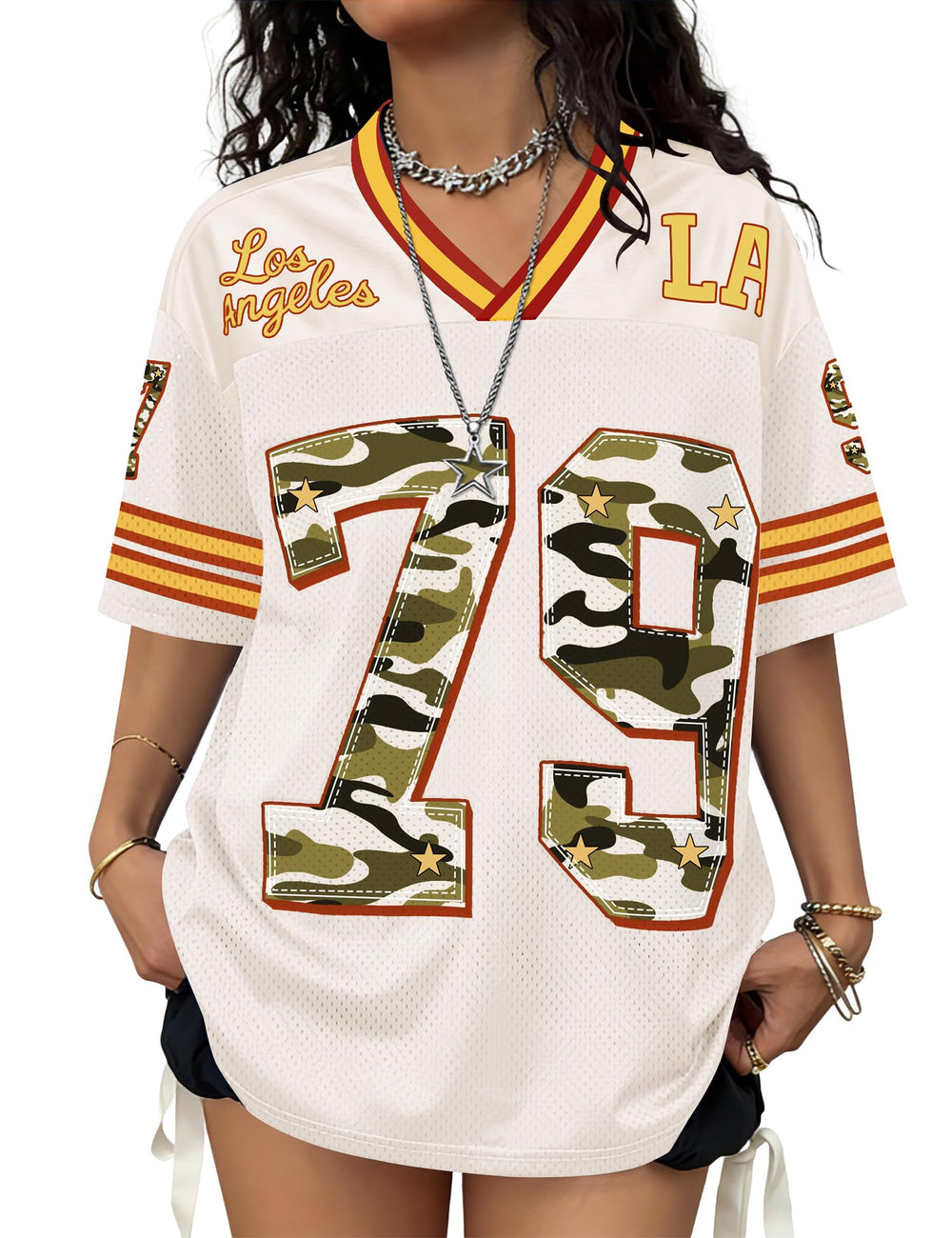 Jersey Shirts for Women Oversized Graphic Tees Men Y2K Tops V Neck Cute Streetwear T Shirt Football Jersey