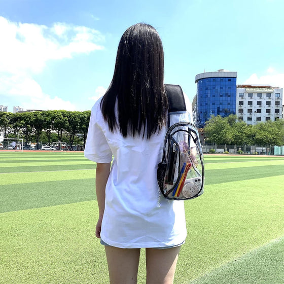 gdbis Clear Sling Bag, Stadium Approved PVC Crossbody Backpack, Clear Casual Chest Daypack for Hiking, Stadium or Concerts - hover image