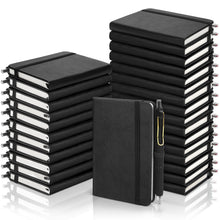 Aodaer 50 Sets Pocket Notebook Journal with Pens, 160 Pages, 3.5 x 5.5 Inch Mini Lined Journal Notebook A6 Leather Hardcover College Ruled Notepad with Pen Holder for School Office Gifts, Dark Green