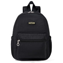 AOTIAN Mini Lightweight 11.8 Inch Backpack Durable Travel Hiking Women and Girls Small Daypack, 7 Liters Black
