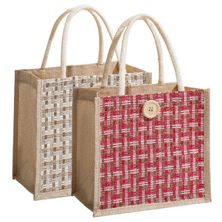 Women Tote Bag,2Pcs Jute Casual Tote's Handbag Embroidered Personalized Bento Bag,Reusable Grocery Bags Shopping Bags