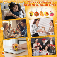 16 Pcs Squeeze Keychains Gifts Bulk, Cute Slow Rise Stress Hamburger Popcorn Taco Ice Cream Pizza Smore Kawaii Food Keychains for Birthday Party Favors