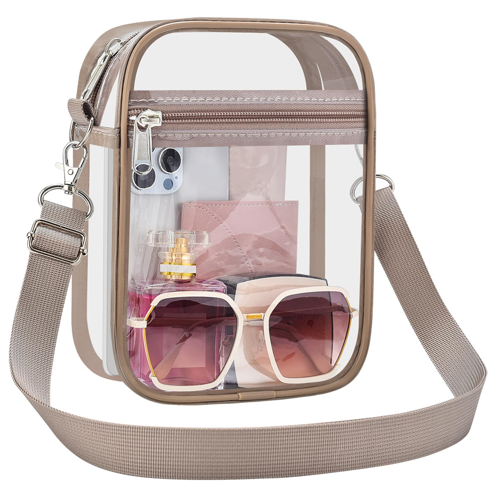 Clear Bag Stadium Approved Clear Purse for Women Clear Crossbody Bag for Stadium Events Concerts Festivals