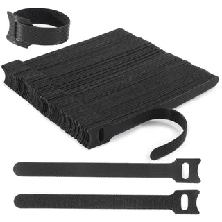 Nettbe 60 PCS 6 Inches Reusable Cable Ties, Adjustable Cord Straps Wire Organizer Cord Wrap and Hook Loop Cable Management