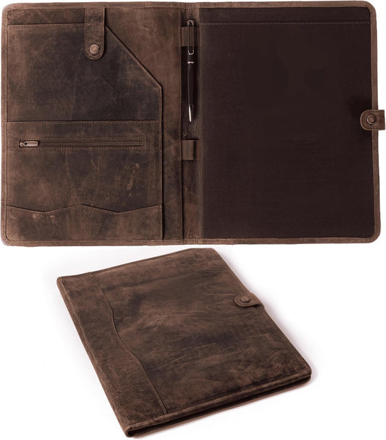 Leather Portfolio, Leather Binder with Pen, Leather Portfolio for Men and Women, Leather Padfolio, Leather Folder, Portfolio Binder, Business Portfolio Men and Women - hover image