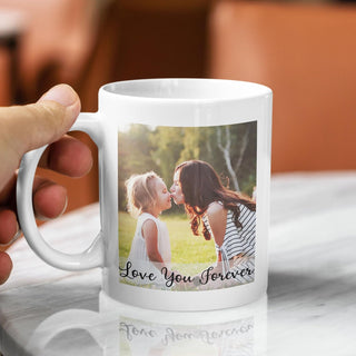 Custom Mug Upload Your Picture Personalized Coffee Mug with Photo Text Name Customized 11 Oz/15 Oz Tea Cup Unique Ideas Gifts for Men Women Mom Dad Couple Girlfriend Boyfriend Friend Family