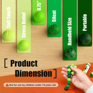 Silicone Magnetic Balls, Fidget Toys, 6-Pack Stress Relief Toys for Adults, Teens, Sensory Toy for Fingers Hands, Quiet Office Desk Toys with Textures, Magnet Fidget Fun Gift