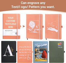 Personalized Notebook and Pen, Custom Notebooks Cover with Logo/Text/Image, Customizable A5 & A6 Leather Notebook, Lined Journals Present for Business Students Teacher (200 Lined Pages)