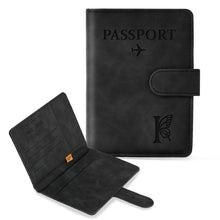 COSHAYSOO Purple Passport Cover Holder and Initial Luggage Tag Set TSA Approved with Personalized Monogram Chenille Letter Patch for Women Teen Girls, Cute Travel Bag Suitcase Identifier (A)