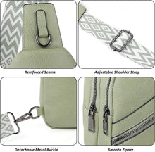 TANTOMI Sling Bag Crossbody Bags for Women Leather Cross Body Bag Trendy Fanny Pack Chest Travel Purse with Adjustable Strap