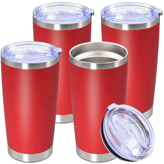 20oz Tumbler Stainless Steel Tumbler Cup with Lid Vacuum Insulated Double Wall Travel Mug, Durable Powder Coated Travel Coffee Tumbler Mug for Hot & Cold Drinks, Purple,1 Pack