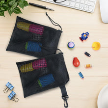 10 PCS With Clips Mesh Drawstring Bags, Portable Nylon Storage Bags for toy,Sports Storage,Outdoor activities etc. (5.9x7.9in)