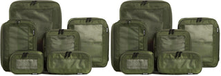 Aerotrunk Compression Packing Cubes for Travel - Luggage Organizer Bags - Double Zipper Packing Cubes for Suitcases (6-Pack, Beige)