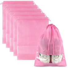 COIDEA, Waterproof Travel Drawstring Shoe Bags for Packing, Storage, Travel Essentials for Men and Women, 15.7 x 11.8 inches, Clear, 5 pieces