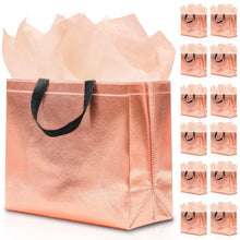KeerxunBag 12Pcs Reusable Gift Bags（Includes Tissue Paper） Gift bag with handle Birthdays Parties Holidays Weddings Medium 13x5x11in colorful Gift Bags