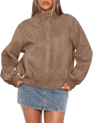 Sampeel Leather Jacket Women Faux Oversized Motorcycle Bomber Coats 2025 Fall Fashion Outfits Winter Clothes