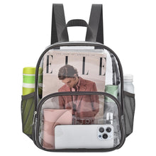 Busiuw Clear Backpack for Stadium Events Stadium Approved Clear Backpack 12x12x6 with Front Pocket for Concert Sport Fashion Women Backpack Events Work Travel