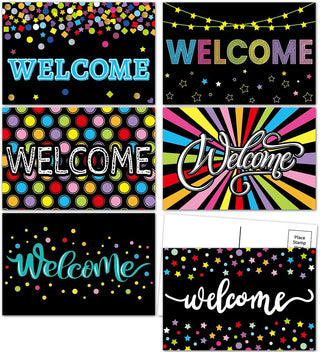 ceiba tree Chalkboard Welcome Postcards Colorful Welcome to Our Class Cards Back to School for Kids
