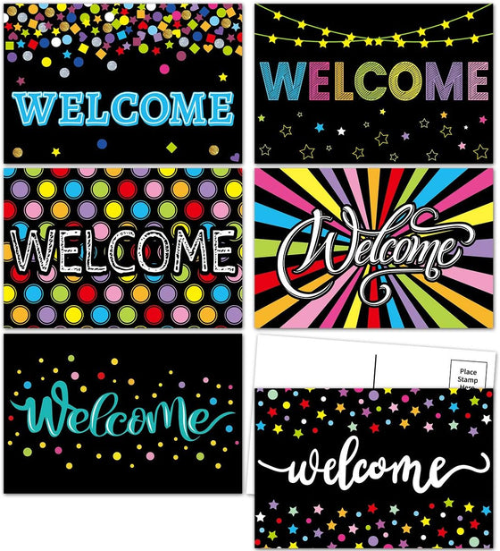 ceiba tree Chalkboard Welcome Postcards Colorful Welcome to Our Class Cards Back to School for Kids