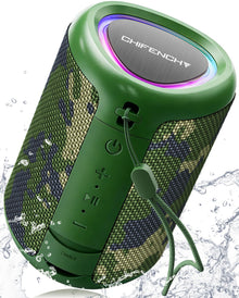Portable Bluetooth Speaker Beach Essentials: Powerful Crystal Clear Sound/Dynamic Light/IPX5 Waterproof/All Day Playtime/Wireless BT 5.3/TWS Paring, Dad Gifts, Outdoor|Travel|Camping|Pool Accessories