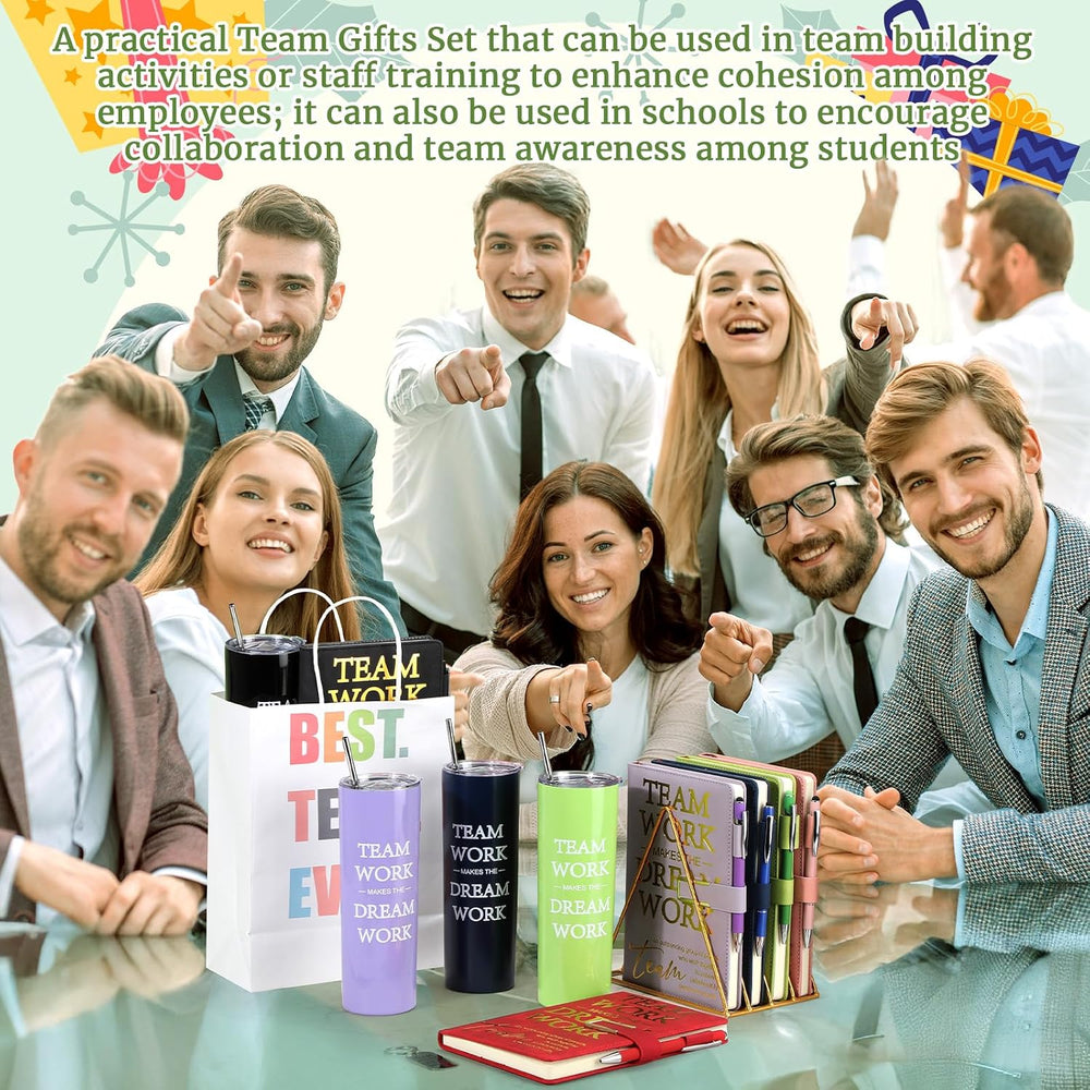 Patelai 30 Pack Employee Appreciation Gifts Bulk, Team Gifts with Tumbler Notebook Pen Keychain Bags, Staff Inspirational Thank You Set for Coworker Office Team Building Corporate Teacher Nurse
