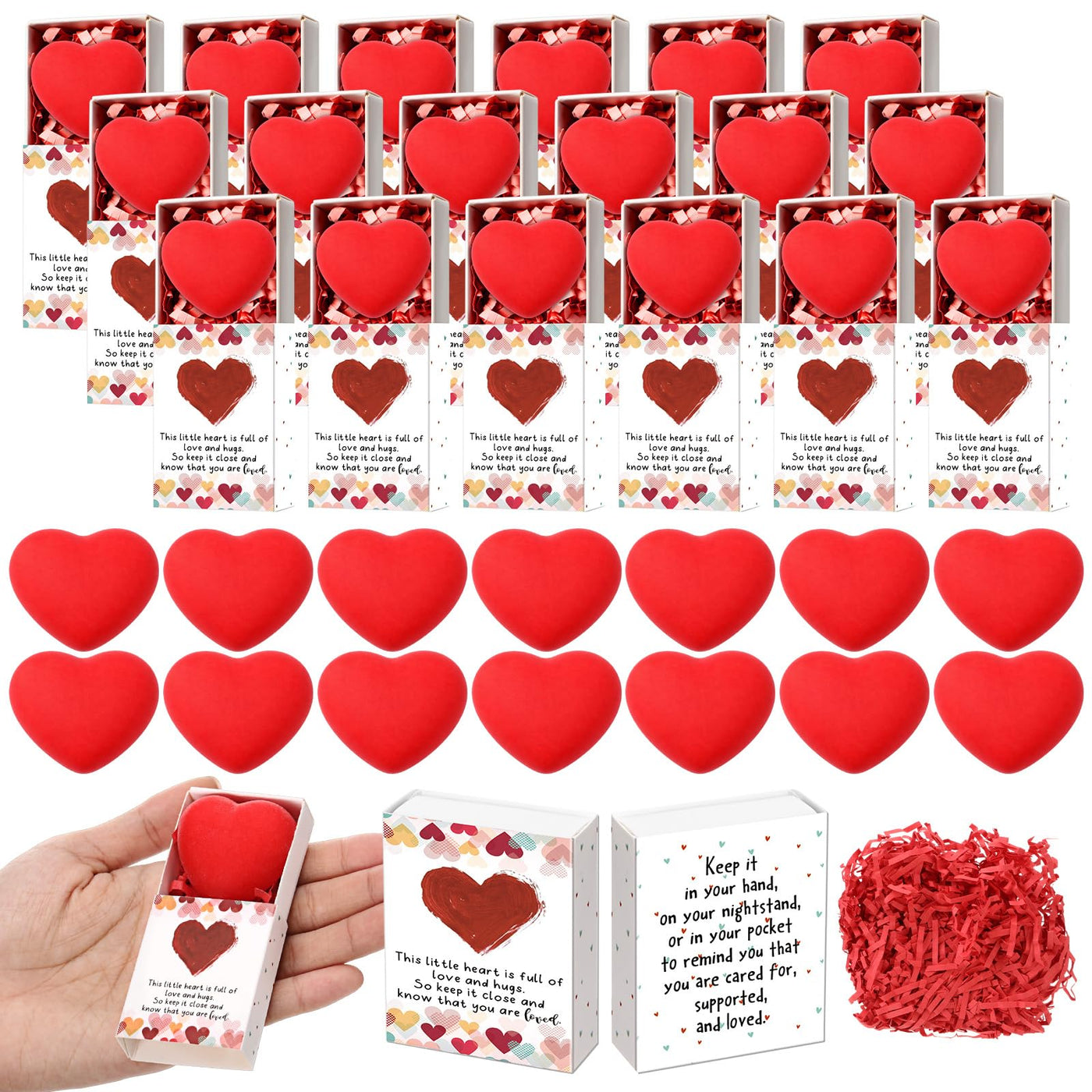 Wettarn 75 Sets Appreciation Gifts Cute Stress Balls with Support Boxes Bulk Party Favors for Employee Coworker Team Group Stuffers Office Prizes Positive Desk Decor