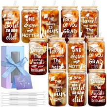 12 Set Employee Appreciation Gifts Bulk, Personalized Inspirational Thank You Gifts for Graduation Season Coworker 16 oz Can Shaped Beer Glass Cups, Gift Box & Card for Team Women Men Teacher